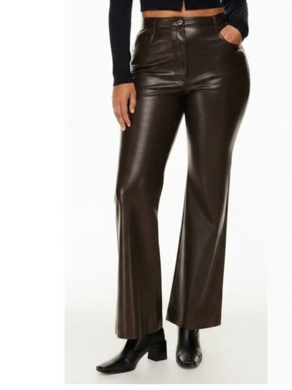 Aritzia Wilfred Melina Flare Pants Mocha Brown